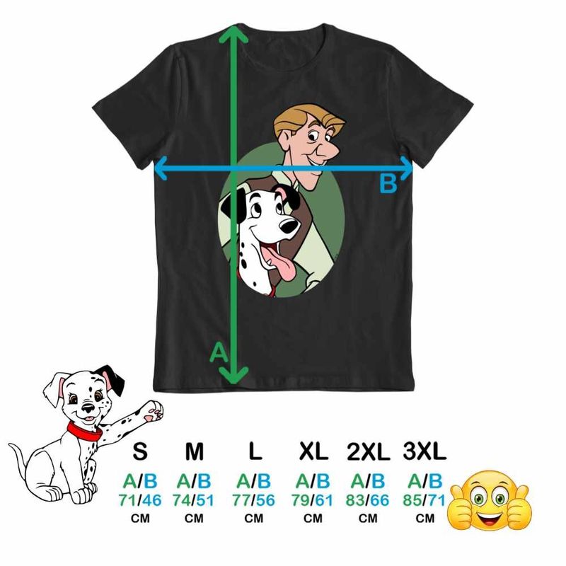Fashion, accesorii si bijuterii - Barbati - Imbracaminte - Tricouri si bluze barbati - Tricou Barbati 101 Dalmatieni Roger Pongo Catel Dalmatian, negru, marime XL - Infinity.ro