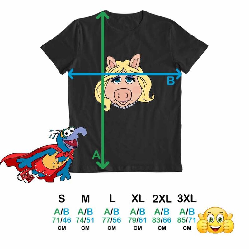 Fashion, accesorii si bijuterii - Barbati - Imbracaminte - Tricouri si bluze barbati - Tricou Barbati The Muppets Miss Piggy, negru, marime M - Infinity.ro