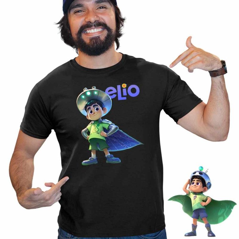 Fashion, accesorii si bijuterii - Barbati - Imbracaminte - Tricouri si bluze barbati - Tricou Barbati Elio Space Explorer, negru, marime 3XL - Infinity.ro