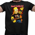 Fashion, accesorii si bijuterii - Barbati - Imbracaminte - Tricouri si bluze barbati - Tricou Barbati Iron Maiden Homer The Simpsons, negru, marime XL - Infinity.ro
