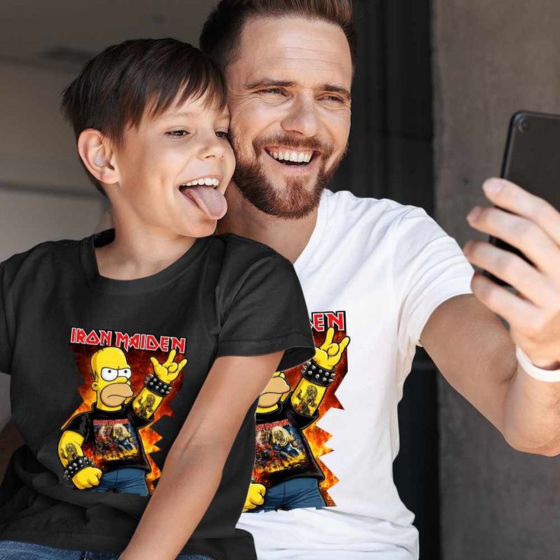 Fashion, accesorii si bijuterii - Barbati - Imbracaminte - Tricouri si bluze barbati - Tricou Barbati Iron Maiden Homer The Simpsons, negru, marime XL - Infinity.ro
