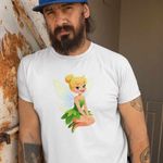 Fashion, accesorii si bijuterii - Barbati - Imbracaminte - Tricouri si bluze barbati - Tricou Barbati Clopotica Peter Pan Tinker Bell, alb, marime 3XL - Infinity.ro