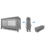 Casa si Gradina - Mobilier - Mobilier copii - Patuturi copii - Patut Pliabil de Calatorie Milly Mally Mirage, Nivel Reglabil, Roti si Geanta Transport, Grey - Infinity.ro