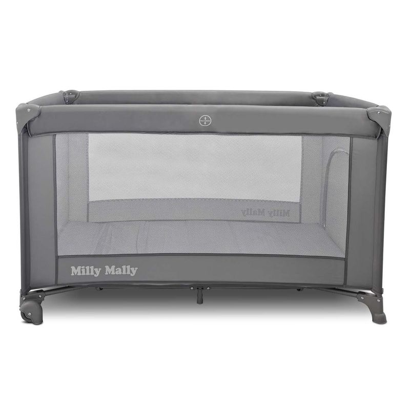 Casa si Gradina - Mobilier - Mobilier copii - Patuturi copii - Patut Pliabil de Calatorie Milly Mally Mirage, Nivel Reglabil, Roti si Geanta Transport, Grey - Infinity.ro