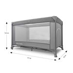Casa si Gradina - Mobilier - Mobilier copii - Patuturi copii - Patut Pliabil de Calatorie Milly Mally Mirage, Nivel Reglabil, Roti si Geanta Transport, Grey - Infinity.ro