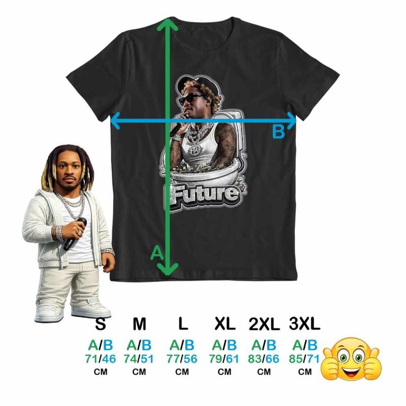 Fashion, accesorii si bijuterii - Barbati - Imbracaminte - Tricouri si bluze barbati - Tricou Barbati Future Skibidi Toilet Rap Music, negru, marime 2XL - Infinity.ro