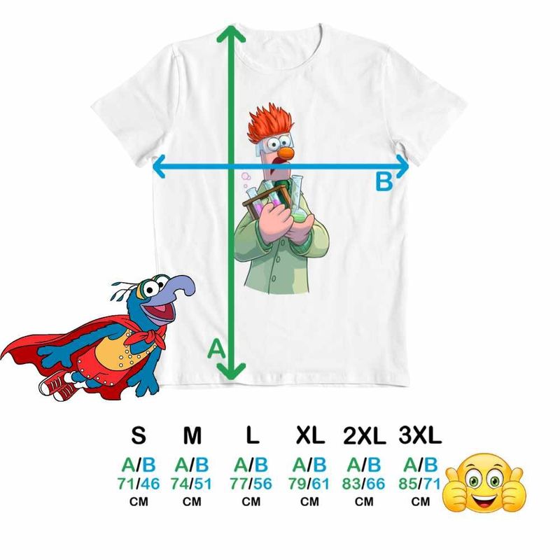 Fashion, accesorii si bijuterii - Barbati - Imbracaminte - Tricouri si bluze barbati - Tricou Barbati The Muppets Beaker, alb, marime L - Infinity.ro