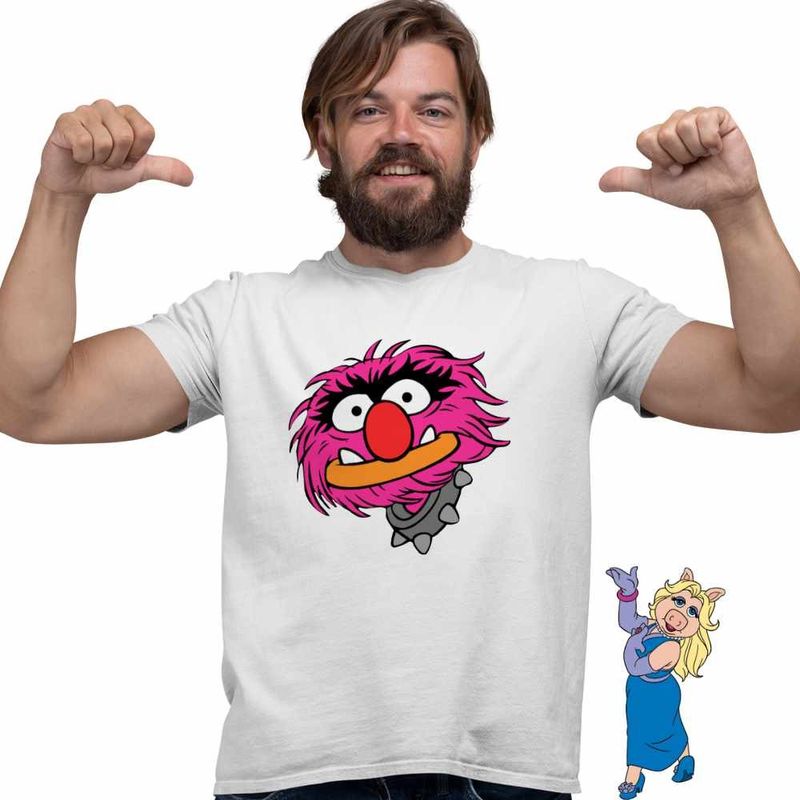 Fashion, accesorii si bijuterii - Barbati - Imbracaminte - Tricouri si bluze barbati - Tricou Barbati The Muppets Animal, alb, marime S - Infinity.ro