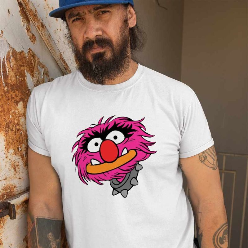 Fashion, accesorii si bijuterii - Barbati - Imbracaminte - Tricouri si bluze barbati - Tricou Barbati The Muppets Animal, alb, marime S - Infinity.ro