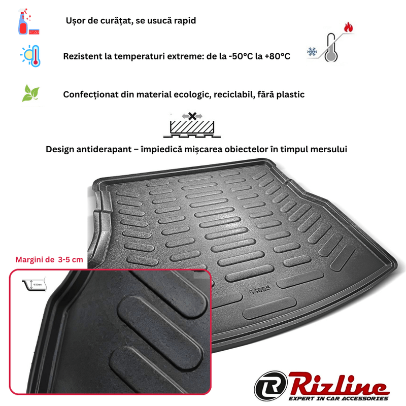 Auto si Moto - Intretinere auto - Covorase auto - Tava Portbagaj Dacia Logan III 2021 + Rizline Original - Infinity.ro