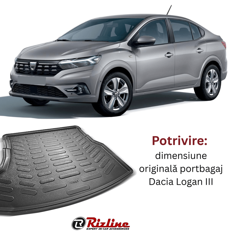 Auto si Moto - Intretinere auto - Covorase auto - Tava Portbagaj Dacia Logan III 2021 + Rizline Original - Infinity.ro