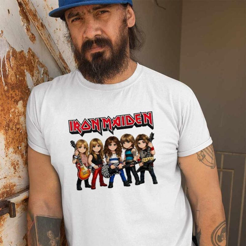 Fashion, accesorii si bijuterii - Barbati - Imbracaminte - Tricouri si bluze barbati - Tricou Barbati Iron Maiden Wasted Years, alb, marime XL - Infinity.ro