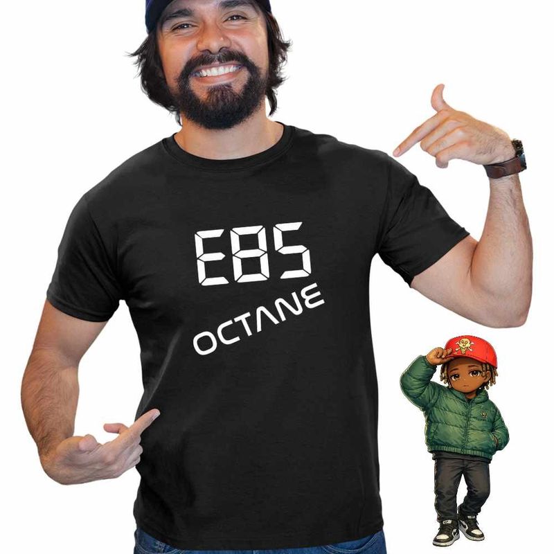 Fashion, accesorii si bijuterii - Barbati - Imbracaminte - Tricouri si bluze barbati - Tricou Barbati Don Toliver E85 Octane, negru, marime XL - Infinity.ro