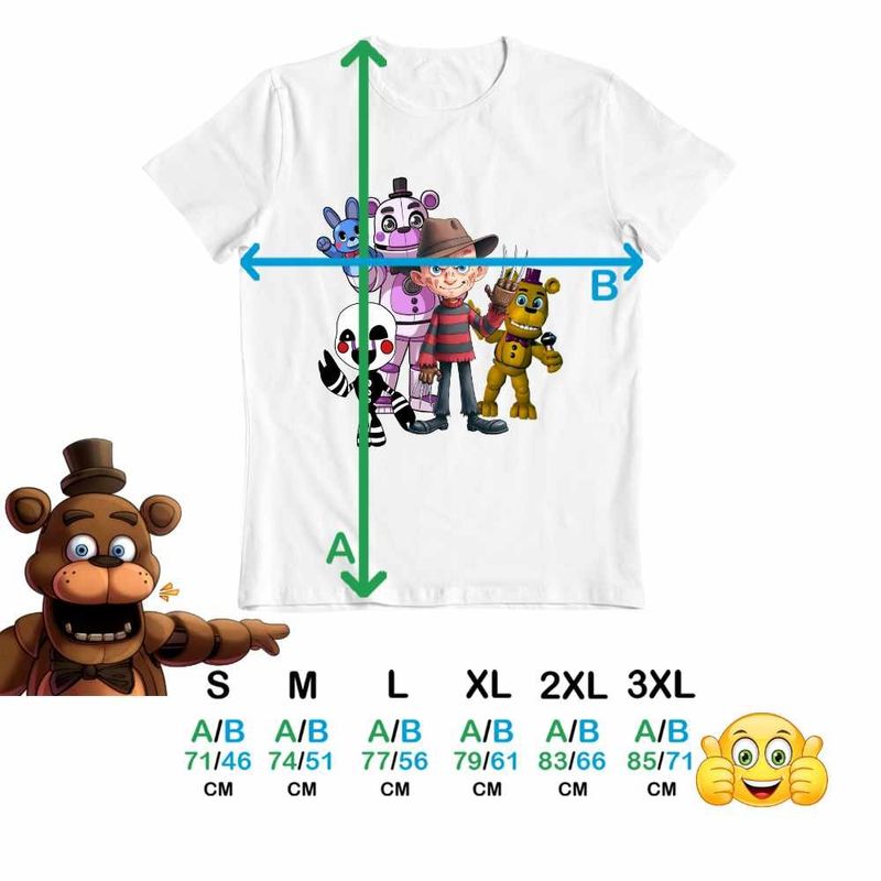 Fashion, accesorii si bijuterii - Barbati - Imbracaminte - Tricouri si bluze barbati - Tricou Barbati Fnaf Freddy Krueger Five Nights at Freddy Horror Halloween, alb, marime XL - Infinity.ro