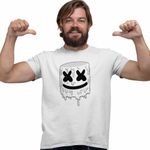 Fashion, accesorii si bijuterii - Barbati - Imbracaminte - Tricouri si bluze barbati - Tricou Barbati Marshmello Melting, alb, marime XL - Infinity.ro