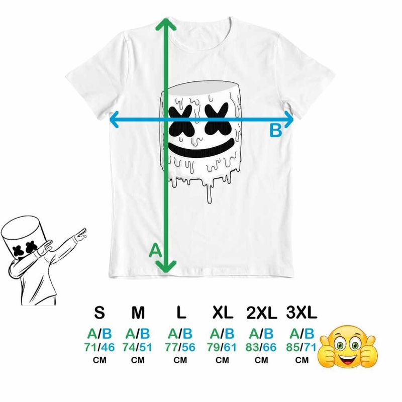 Fashion, accesorii si bijuterii - Barbati - Imbracaminte - Tricouri si bluze barbati - Tricou Barbati Marshmello Melting, alb, marime XL - Infinity.ro