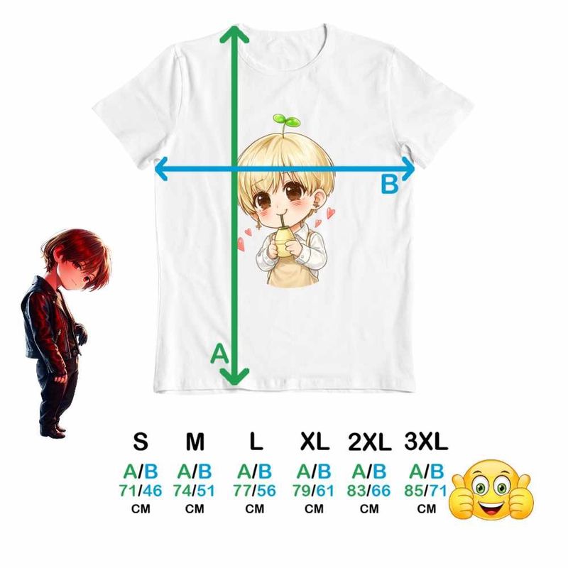 Fashion, accesorii si bijuterii - Barbati - Imbracaminte - Tricouri si bluze barbati - Tricou Barbati Shinee Kpop Chibi, alb, marime L - Infinity.ro
