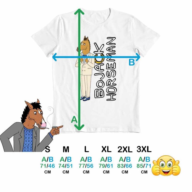 Fashion, accesorii si bijuterii - Barbati - Imbracaminte - Tricouri si bluze barbati - Tricou Barbati BoJack Horseman Aventuri, alb, marime 2XL - Infinity.ro