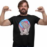 Fashion, accesorii si bijuterii - Barbati - Imbracaminte - Tricouri si bluze barbati - Tricou Barbati Dumbo Mama Jumbo Circ Clovn, negru, marime XL - Infinity.ro