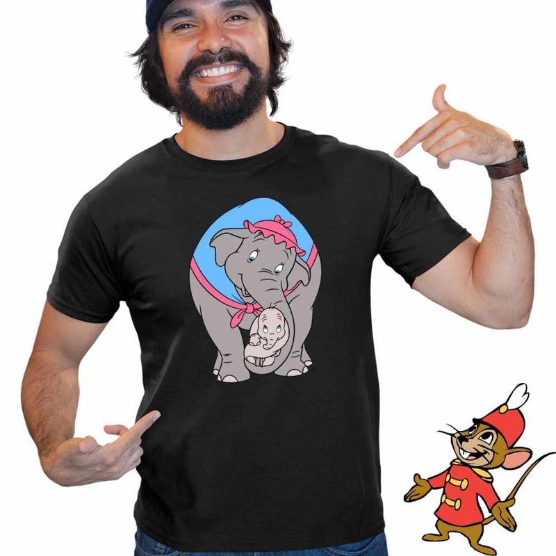 Fashion, accesorii si bijuterii - Barbati - Imbracaminte - Tricouri si bluze barbati - Tricou Barbati Dumbo Mama Jumbo Circ Clovn, negru, marime XL - Infinity.ro