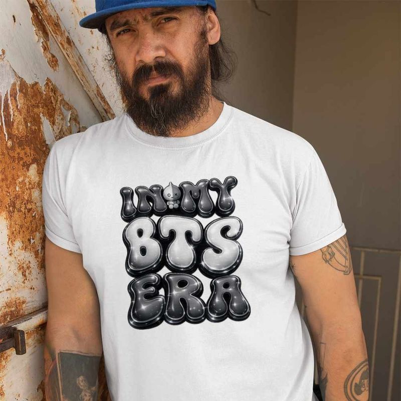 Fashion, accesorii si bijuterii - Barbati - Imbracaminte - Tricouri si bluze barbati - Tricou Barbati BTS Kpop Era, alb, marime XL - Infinity.ro
