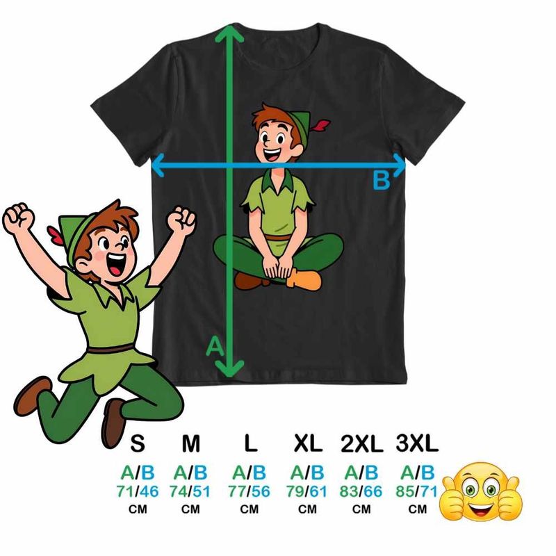 Fashion, accesorii si bijuterii - Barbati - Imbracaminte - Tricouri si bluze barbati - Tricou Barbati Peter Pan Neverland, negru, marime L - Infinity.ro