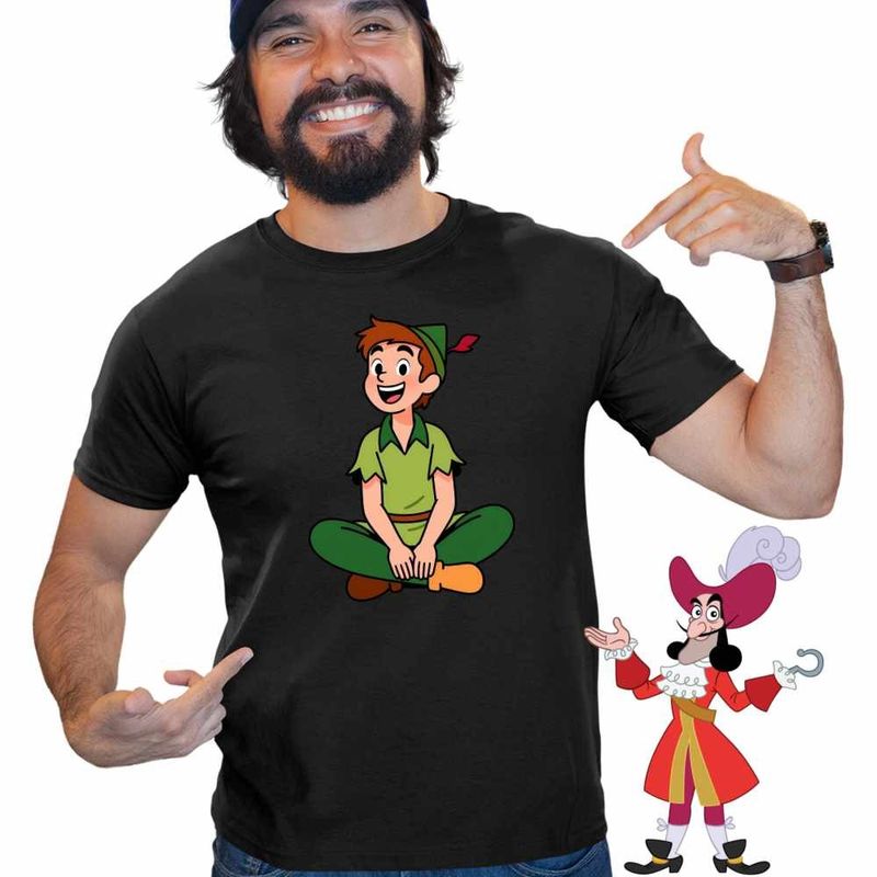 Fashion, accesorii si bijuterii - Barbati - Imbracaminte - Tricouri si bluze barbati - Tricou Barbati Peter Pan Neverland, negru, marime L - Infinity.ro