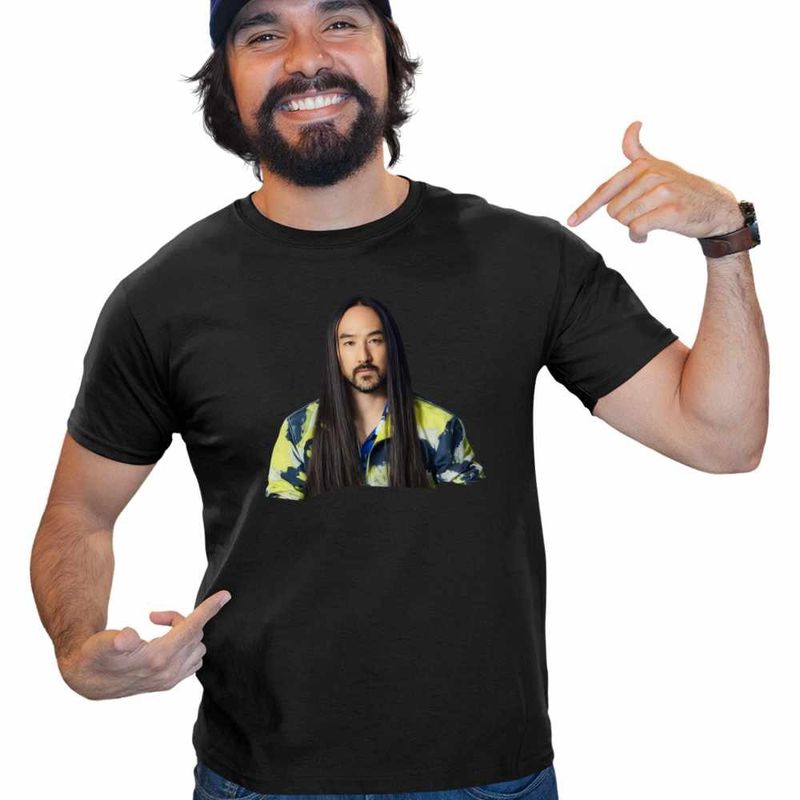 Fashion, accesorii si bijuterii - Barbati - Imbracaminte - Tricouri si bluze barbati - Tricou Barbati Steve Aoki Vibe, negru, marime L - Infinity.ro