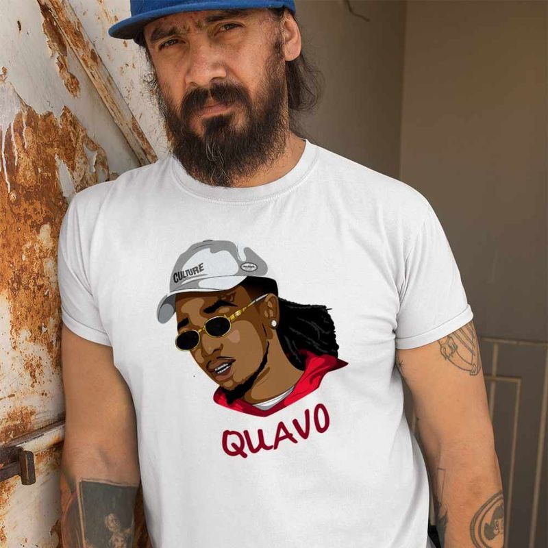 Fashion, accesorii si bijuterii - Barbati - Imbracaminte - Tricouri si bluze barbati - Tricou Barbati Quavo Culture Trap Rap Music, alb, marime 3XL - Infinity.ro
