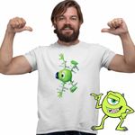 Fashion, accesorii si bijuterii - Barbati - Imbracaminte - Tricouri si bluze barbati - Tricou Barbati Monsters Mike Wall, alb, marime 3XL - Infinity.ro