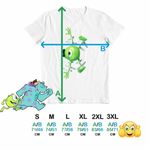 Fashion, accesorii si bijuterii - Barbati - Imbracaminte - Tricouri si bluze barbati - Tricou Barbati Monsters Mike Wall, alb, marime 3XL - Infinity.ro