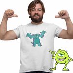 Fashion, accesorii si bijuterii - Barbati - Imbracaminte - Tricouri si bluze barbati - Tricou Barbati James Monsters University, alb, marime L - Infinity.ro