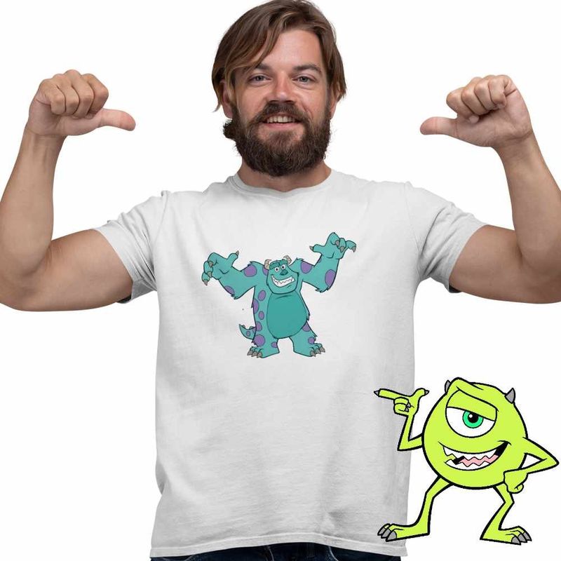 Fashion, accesorii si bijuterii - Barbati - Imbracaminte - Tricouri si bluze barbati - Tricou Barbati James Monsters University, alb, marime L - Infinity.ro