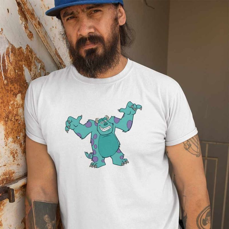 Fashion, accesorii si bijuterii - Barbati - Imbracaminte - Tricouri si bluze barbati - Tricou Barbati James Monsters University, alb, marime L - Infinity.ro