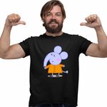 Fashion, accesorii si bijuterii - Barbati - Imbracaminte - Tricouri si bluze barbati - Tricou Barbati Elefantul Edmond Purcelusa Peppa Pig, negru, marime L - Infinity.ro