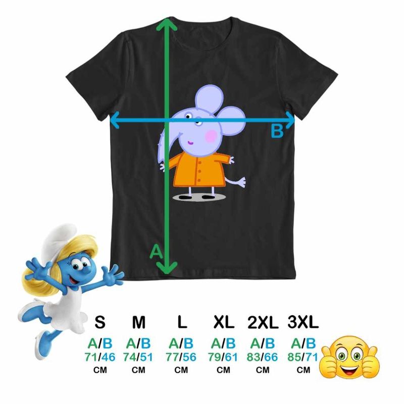 Fashion, accesorii si bijuterii - Barbati - Imbracaminte - Tricouri si bluze barbati - Tricou Barbati Elefantul Edmond Purcelusa Peppa Pig, negru, marime L - Infinity.ro