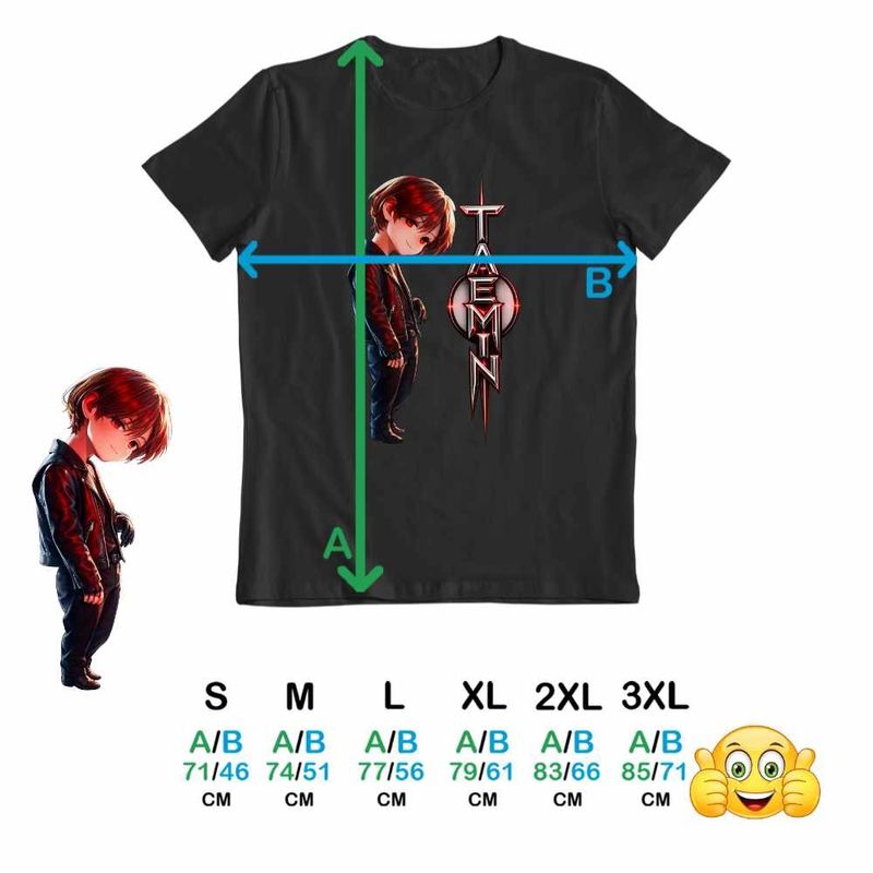 Fashion, accesorii si bijuterii - Barbati - Imbracaminte - Tricouri si bluze barbati - Tricou Barbati Taemin K-Pop Demon, negru, marime 3XL - Infinity.ro