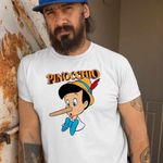Fashion, accesorii si bijuterii - Barbati - Imbracaminte - Tricouri si bluze barbati - Tricou Barbati Pinocchio Nas Lung, alb, marime S - Infinity.ro