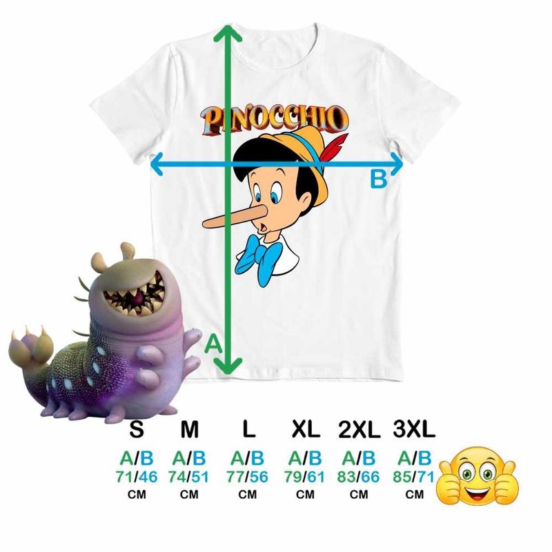 Fashion, accesorii si bijuterii - Barbati - Imbracaminte - Tricouri si bluze barbati - Tricou Barbati Pinocchio Nas Lung, alb, marime S - Infinity.ro