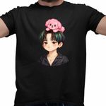 Fashion, accesorii si bijuterii - Barbati - Imbracaminte - Tricouri si bluze barbati - Tricou Barbati Shinee Key Chibi Kpop, negru, marime 2XL - Infinity.ro