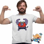 Fashion, accesorii si bijuterii - Barbati - Imbracaminte - Tricouri si bluze barbati - Tricou Barbati Dog Man Big Jim Captain Underpants Chilot, alb, marime M - Infinity.ro