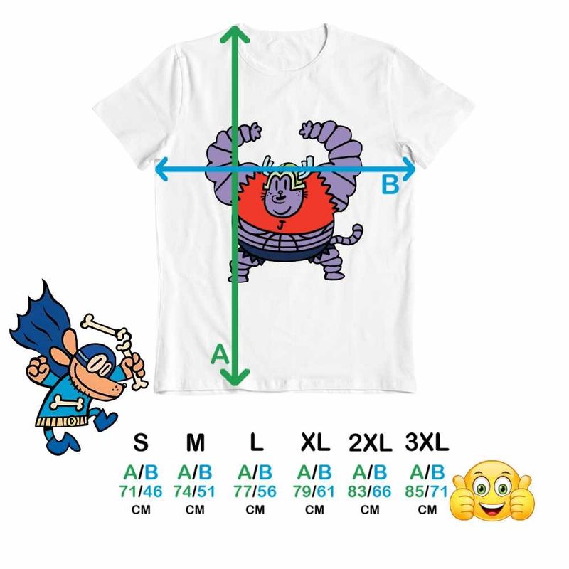 Fashion, accesorii si bijuterii - Barbati - Imbracaminte - Tricouri si bluze barbati - Tricou Barbati Dog Man Big Jim Captain Underpants Chilot, alb, marime M - Infinity.ro