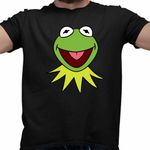 Fashion, accesorii si bijuterii - Barbati - Imbracaminte - Tricouri si bluze barbati - Tricou Barbati The Muppets Kermit the Frog, negru, marime M - Infinity.ro