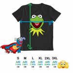 Fashion, accesorii si bijuterii - Barbati - Imbracaminte - Tricouri si bluze barbati - Tricou Barbati The Muppets Kermit the Frog, negru, marime M - Infinity.ro
