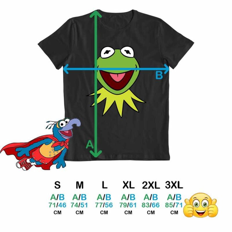 Fashion, accesorii si bijuterii - Barbati - Imbracaminte - Tricouri si bluze barbati - Tricou Barbati The Muppets Kermit the Frog, negru, marime M - Infinity.ro
