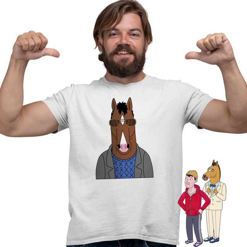 Fashion, accesorii si bijuterii - Barbati - Imbracaminte - Tricouri si bluze barbati - Tricou Barbati BoJack Horseman Cool, alb, marime XL - Infinity.ro