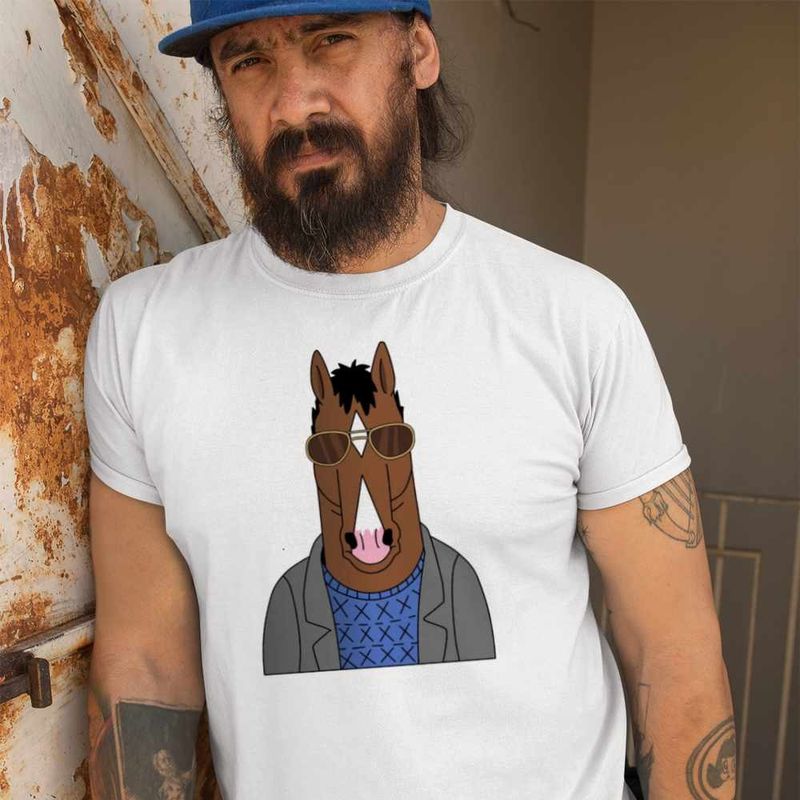 Fashion, accesorii si bijuterii - Barbati - Imbracaminte - Tricouri si bluze barbati - Tricou Barbati BoJack Horseman Cool, alb, marime XL - Infinity.ro