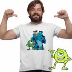 Fashion, accesorii si bijuterii - Barbati - Imbracaminte - Tricouri si bluze barbati - Tricou Barbati Monsters James Mike Boo, alb, marime XL - Infinity.ro