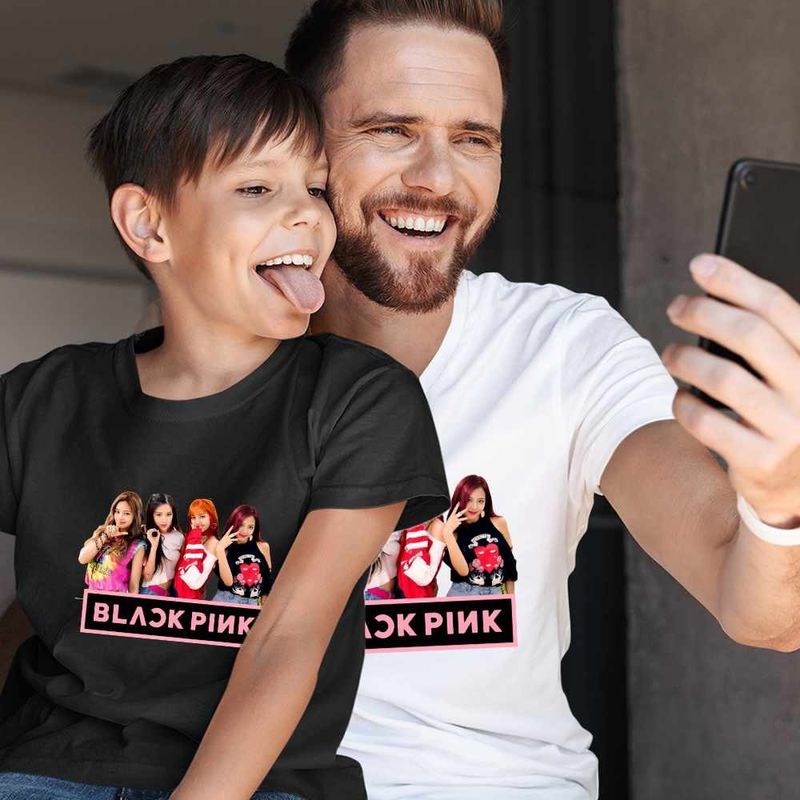 Fashion, accesorii si bijuterii - Barbati - Imbracaminte - Tricouri si bluze barbati - Tricou Barbati BlackPink Dream Team Kpop Merch, negru, marime L - Infinity.ro
