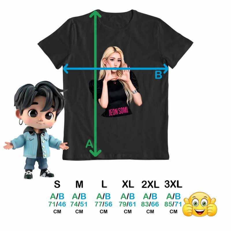 Fashion, accesorii si bijuterii - Barbati - Imbracaminte - Tricouri si bluze barbati - Tricou Barbati Jeon Somi Merch Kpop, negru, marime 2XL - Infinity.ro